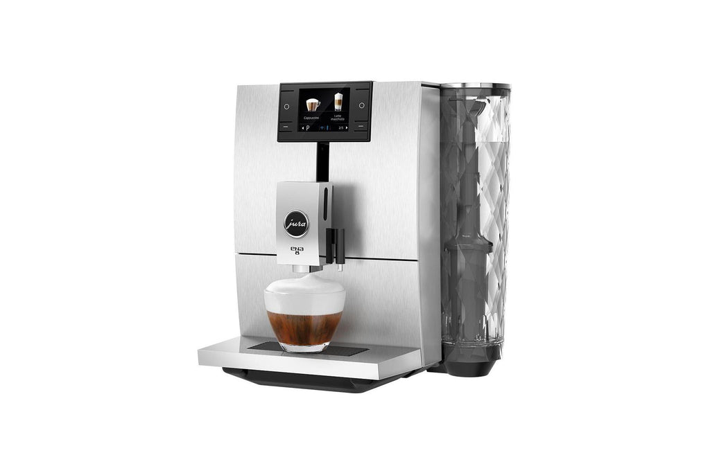 Jura 15283 ENA 8 Massive Aluminum Espresso Machine P.E.P. Pulse Extraction Process produces