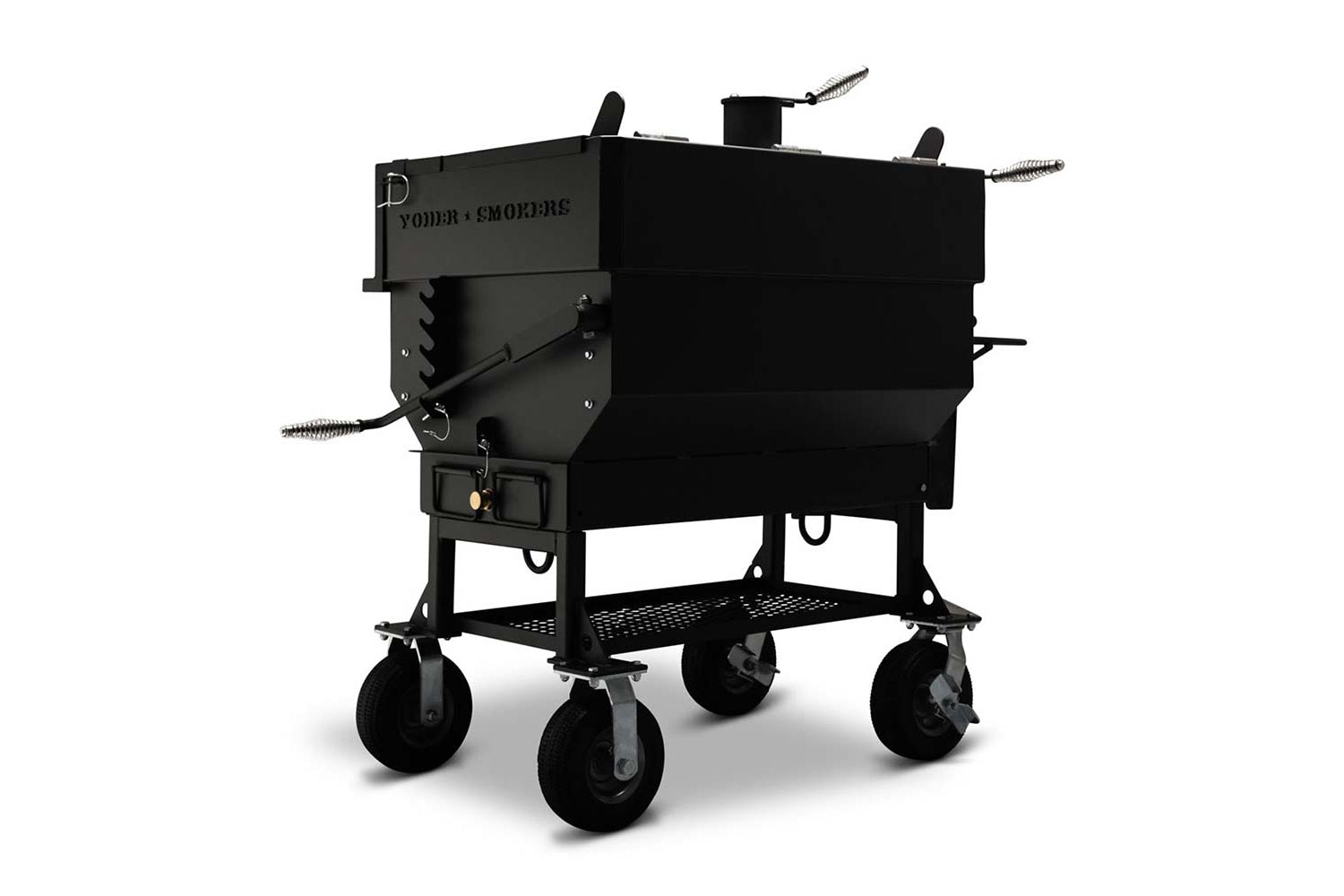 Yoder A45562 24 x 36" Standard Cart Charcoal Grill + 5-Position Adjustable Charcoal Basket +