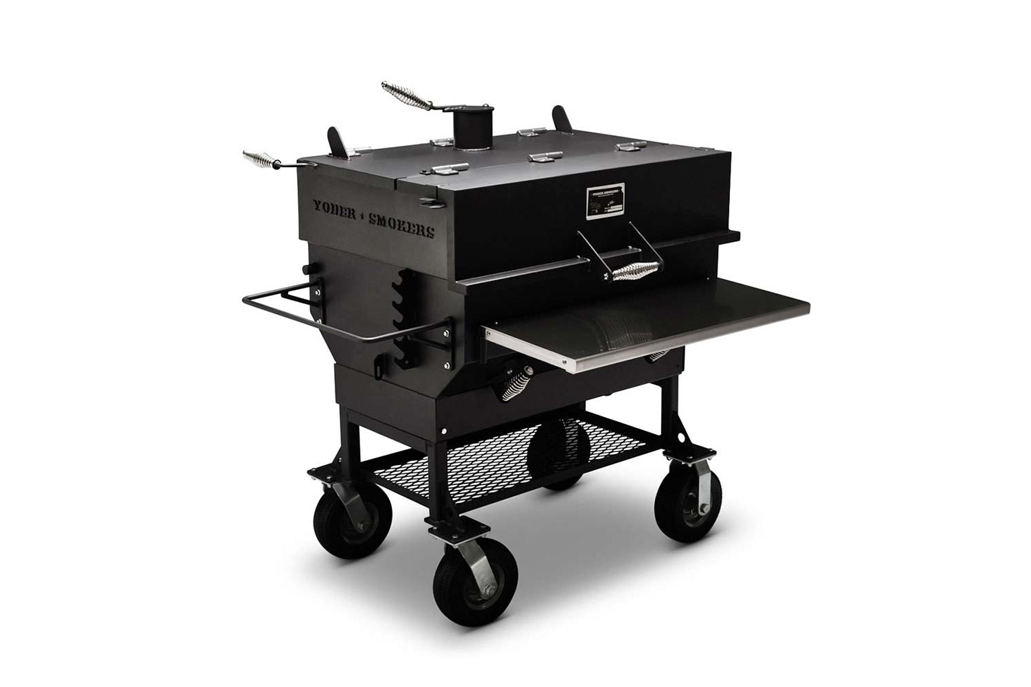 Yoder A45562 24 x 36" Standard Cart Charcoal Grill + 5-Position Adjustable Charcoal Basket +