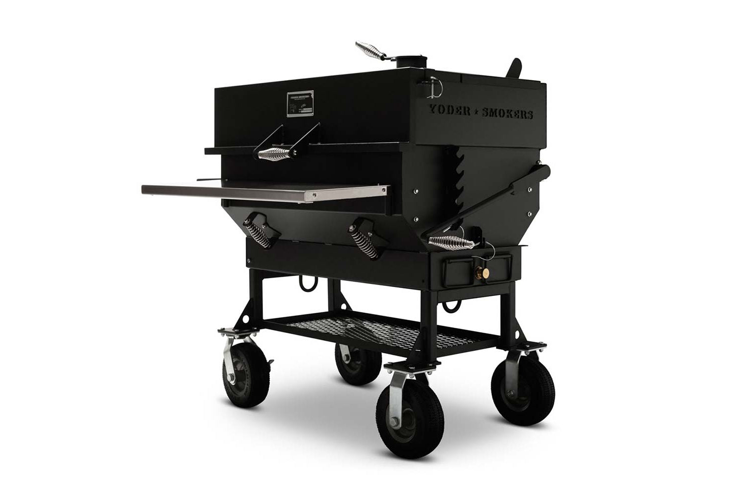 Yoder A45562 24 x 36" Standard Cart Charcoal Grill + 5-Position Adjustable Charcoal Basket +