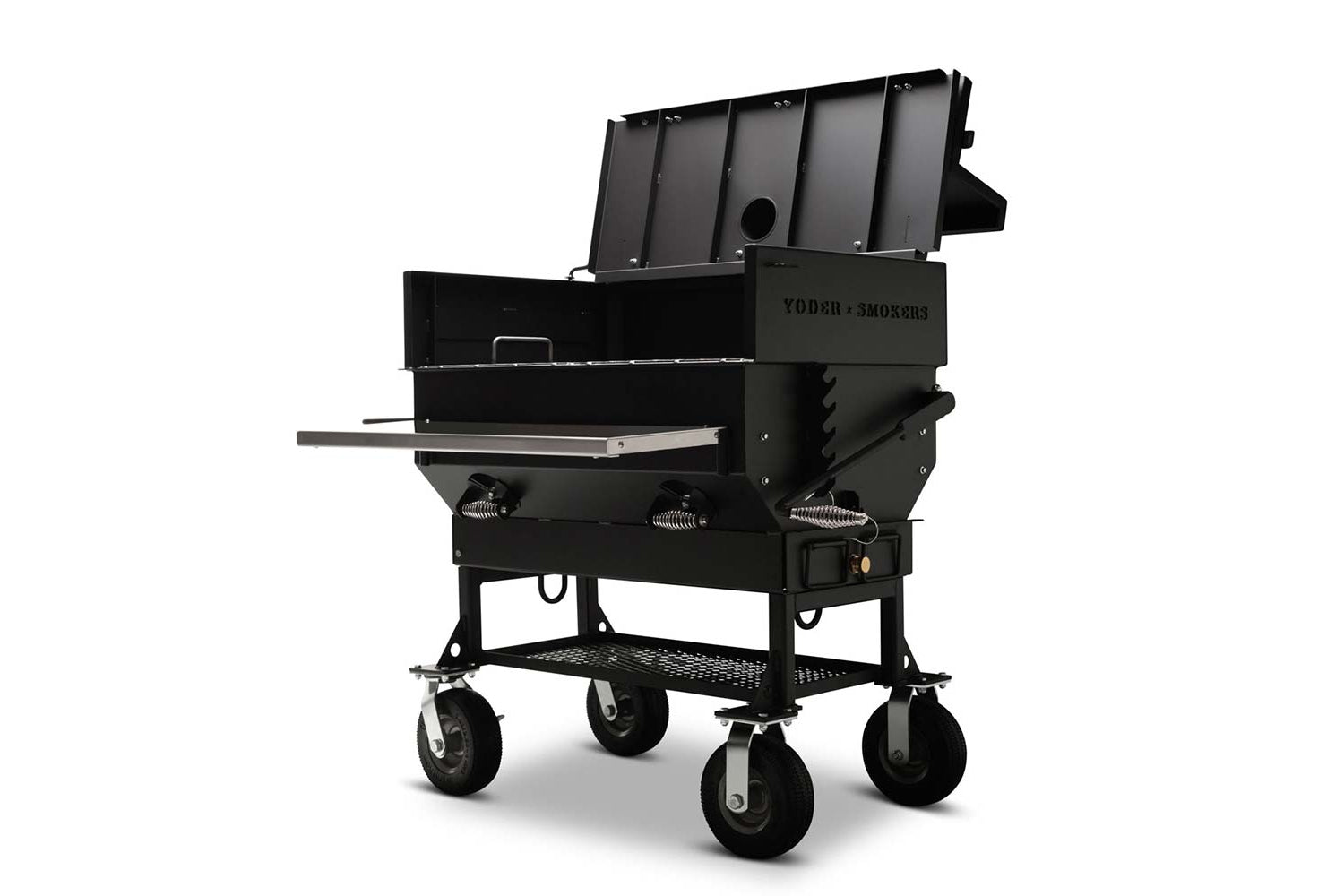 Yoder A45562 24 x 36" Standard Cart Charcoal Grill + 5-Position Adjustable Charcoal Basket +