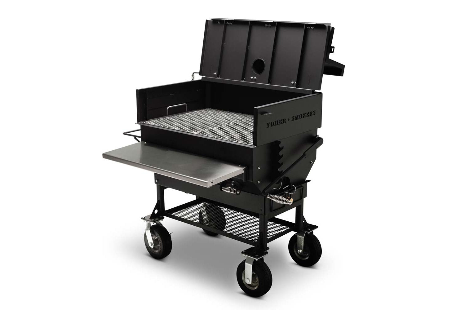 Yoder A45562 24 x 36" Standard Cart Charcoal Grill + 5-Position Adjustable Charcoal Basket +