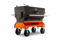 Yoder A48340 24 x 48 Charcoal Grill on Comp Cart (Orange/Black/Silver) + 5-Position Adjustabl