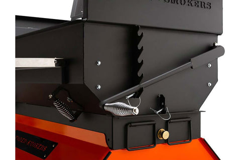 Yoder A48340 24 x 48 Charcoal Grill on Comp Cart (Orange/Black/Silver) + 5-Position Adjustabl