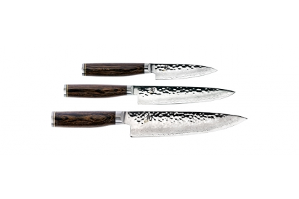 Shun  TDMS0300 Premier 3 Pc Starter Set: Paring 4", Utility 6.5", Chef's 8" in a boxed set.